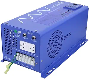AIMS 3000W 12V Pure Sine Inverter Charger w/Transfer Switch 120V Backup