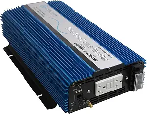 AIMS 2000W 12V Pure Sine Inverter 120V ETL Listed w/USB PWRI200012120S