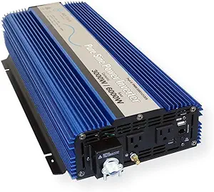 AIMS 3000W 12V Pure Sine Inverter 120V ETL Listed with USB