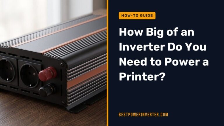 How Big of an Inverter Do You Need to Power a Printer?