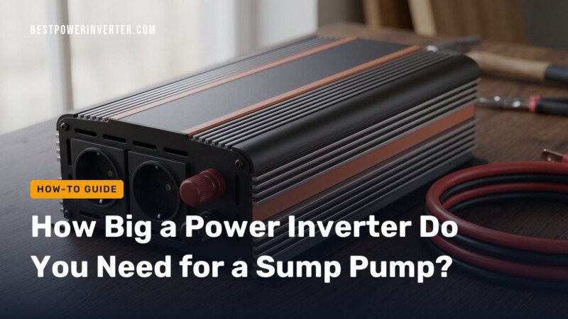 How Big a Power Inverter Do You Need for a Sump Pump?