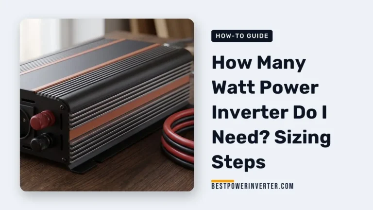 How Many Watt Power Inverter Do I Need? Sizing Steps