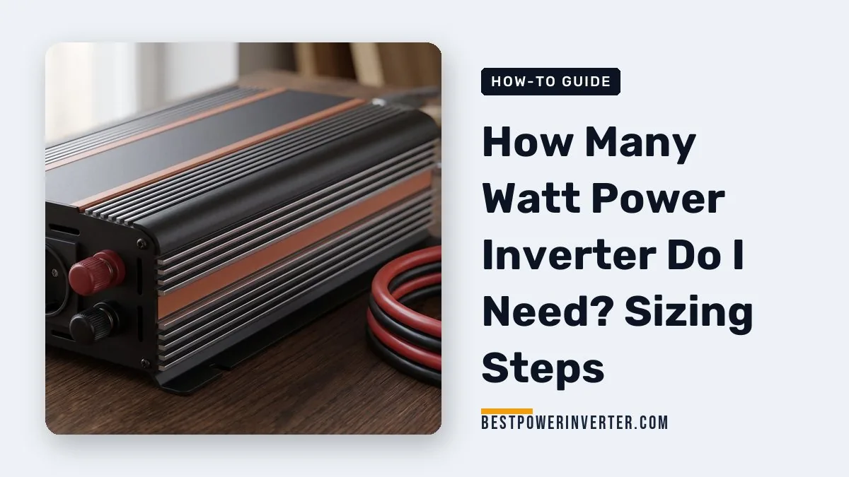 How Many Watt Power Inverter Do I Need? Sizing Steps