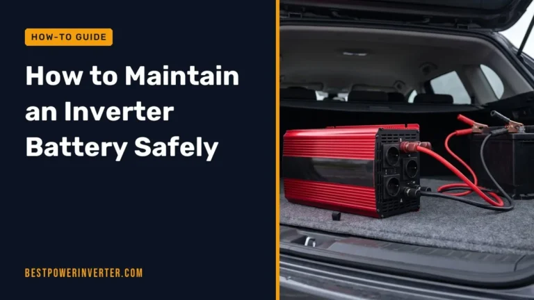 How to Maintain an Inverter Battery Safely