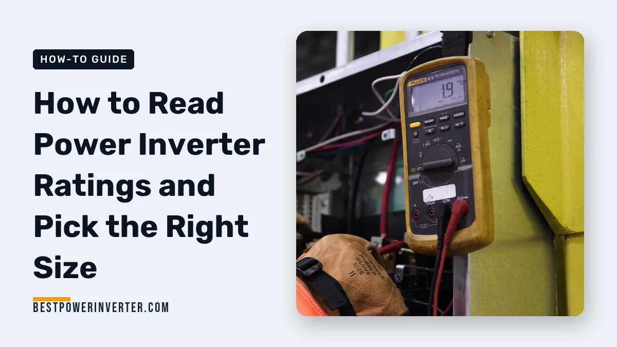 How to Read Power Inverter Ratings and Pick the Right Size