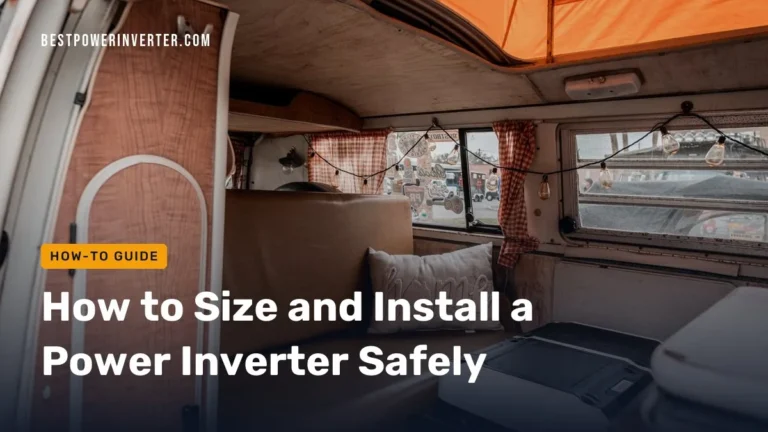 How to Size and Install a Power Inverter Safely