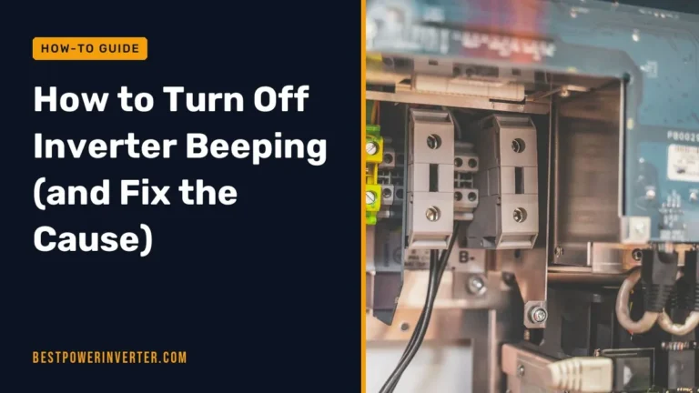 How to Turn Off Inverter Beeping (and Fix the Cause)