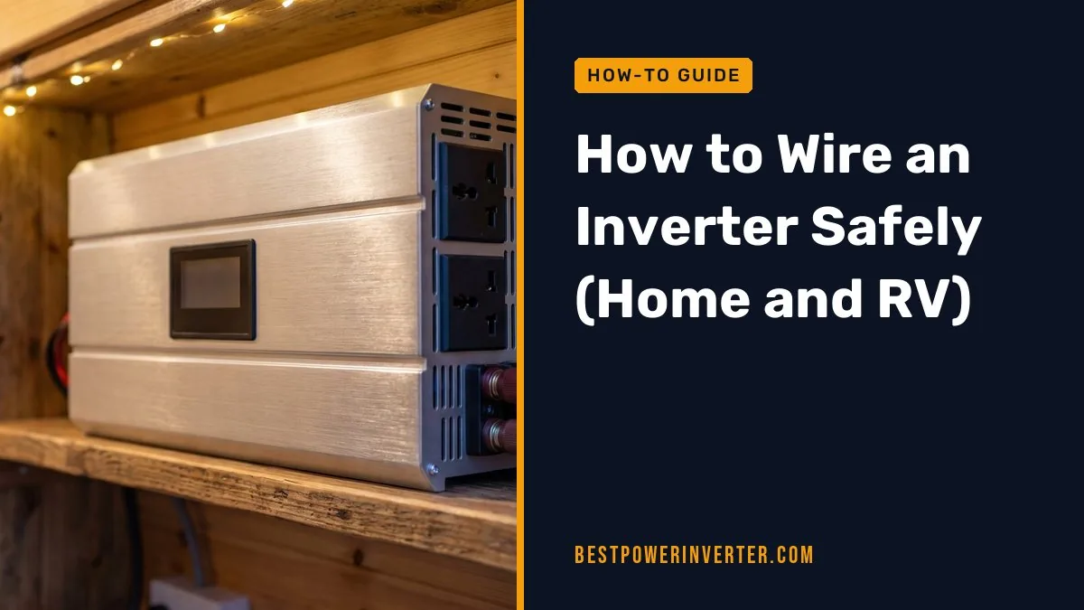 How to Wire an Inverter Safely (Home and RV)