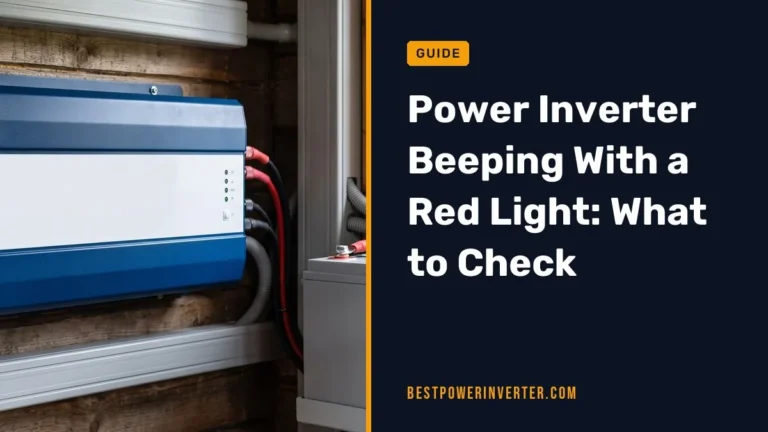 Power Inverter Beeping With a Red Light: What to Check