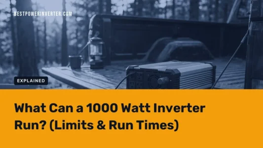 What Can a 1000 Watt Inverter Run? (Limits & Run Times)