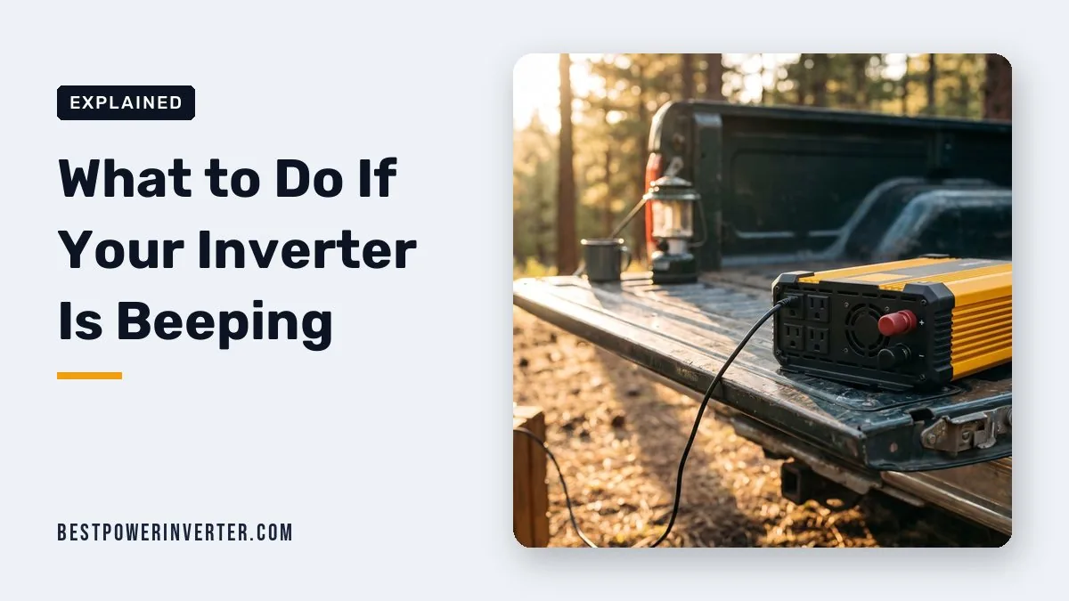 What to Do If Your Inverter Is Beeping