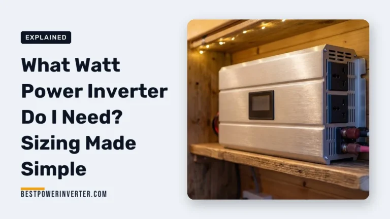 What Watt Power Inverter Do I Need? Sizing Made Simple